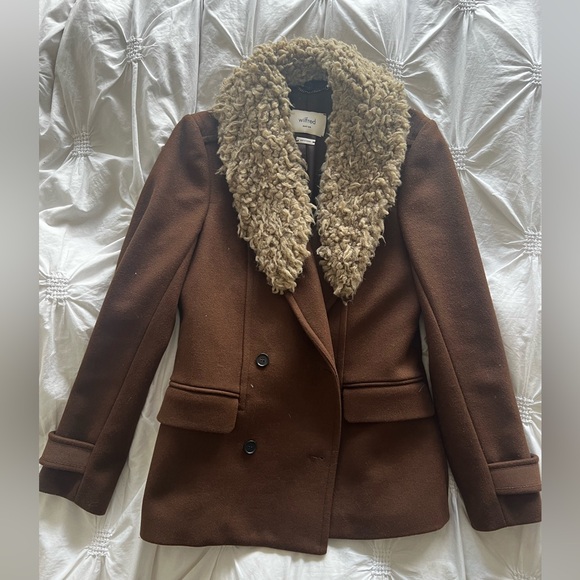 Wilfred Aritzia structure wool brown coat - Picture 11 of 12